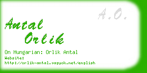 antal orlik business card